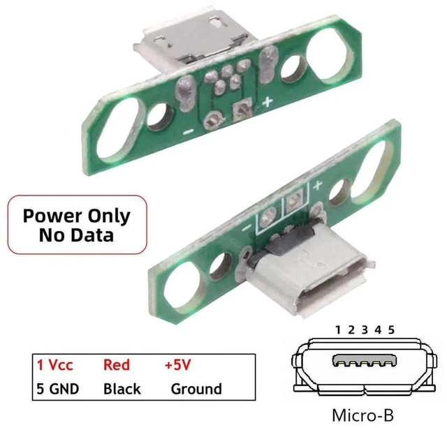 Alt view image 6 of 6 - AJMRTC 5Pcs/Set DIY OEM Micro USB2.0 Female Receptacle Socket,Flange PCB Mount SolderType Connector,for PCB Circuit Assembly,Device Port Replacement and Electronic Repair Projects