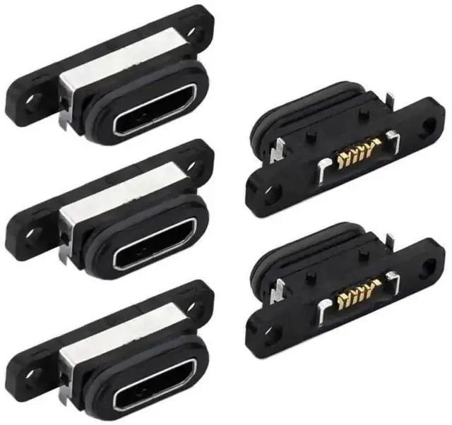 Main image of AJMRTC 5Pcs/Set DIY OEM USB2.0 MicroB Female Receptacle Socket,SMT SurfaceMount Waterproof Connector,480Mbps Data Rate for PCB Assembly,Outdoor Electronic Device Port Replacement