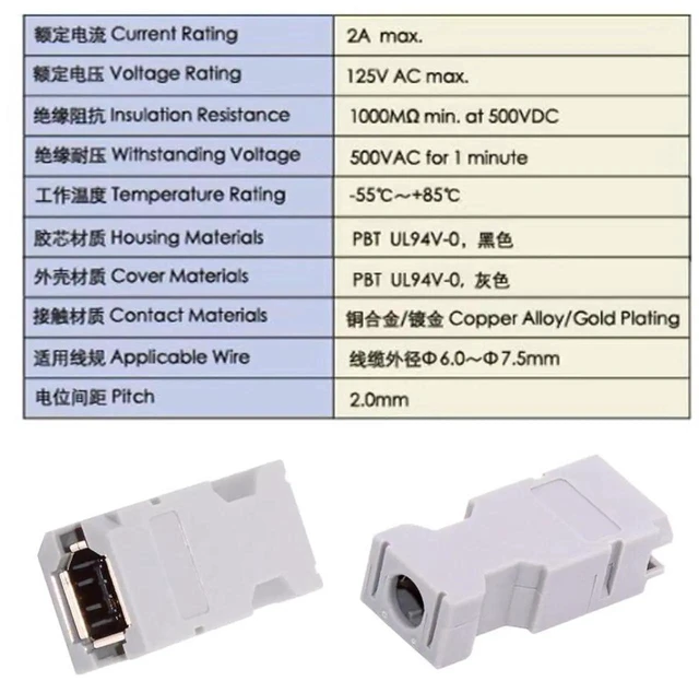 Alt view image 6 of 7 - AJMRTC IEEE 1394 6Pin CN3 SM6E Female Servo I/O Socket,Replacement for 551000670 542800609 JZSPCMP91E,for Yaskawa Panasonic Servo Drive Encoder Industrial Connector