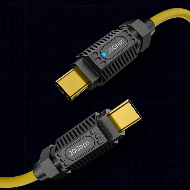 Alt view image 6 of 7 - AJMRTC 100CM UltraSoft HighFlex USB4 TypeC Male to Male Cable,20Gbps Data,140W PD Fast Charging,8K Video Output,Durable Cord for Gaming Keyboard,Mouse,Laptops and USBC Gaming Peripherals