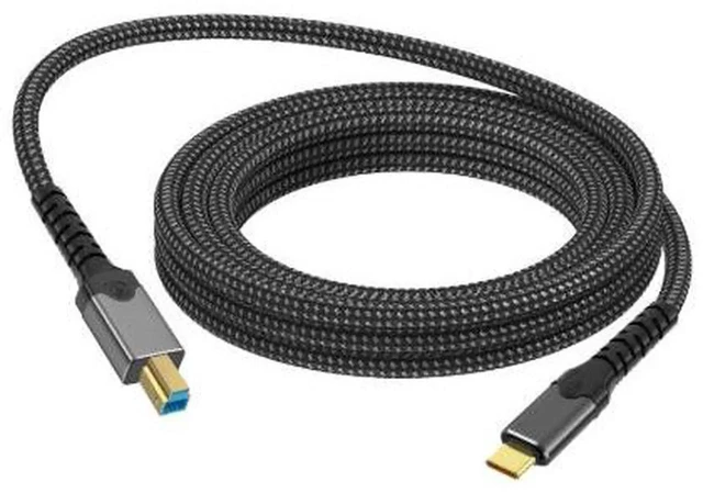 Main image of AJMRTC 16.4FT GoldPlated USBC to USBB 3.0 Printer Cable,TypeC Male to USBB Male HighSpeed Cord,for Printer,Scanner,External Hard Drive and USBB Powered Industrial Peripheral Devices