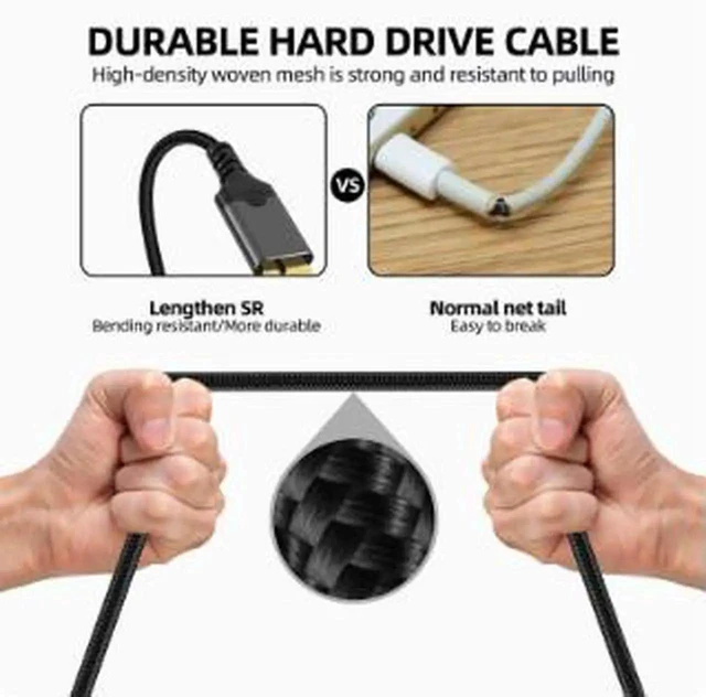 Alt view image 4 of 4 - AJMRTC 9.8FT USBC to MicroB USB3.0 Data Cable,TypeC Male to MicroB Male 10Gbps HighSpeed Cord,for Portable SSD,External Hard Drive,Digital Camera,Nikon and Canon Camera Peripheral Connection