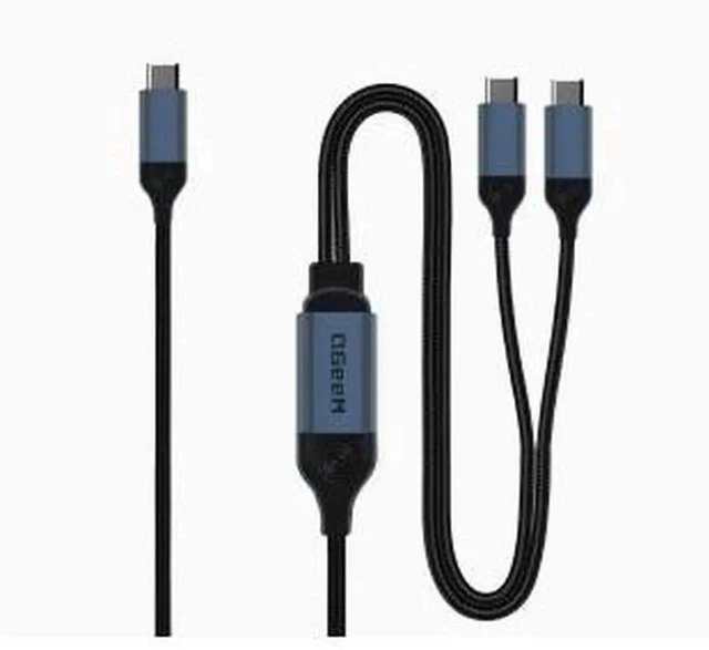 Main image of AJMRTC USBC to Dual USBC Splitter Cable 3.9FT(1.2M),140W PD3.1 Fast Charging 1to2 TypeC Cord for MacBook Pro,MacBook Air,iPad Pro,iPhone15,Samsung Galaxy,USBC Laptops Phones Tablets