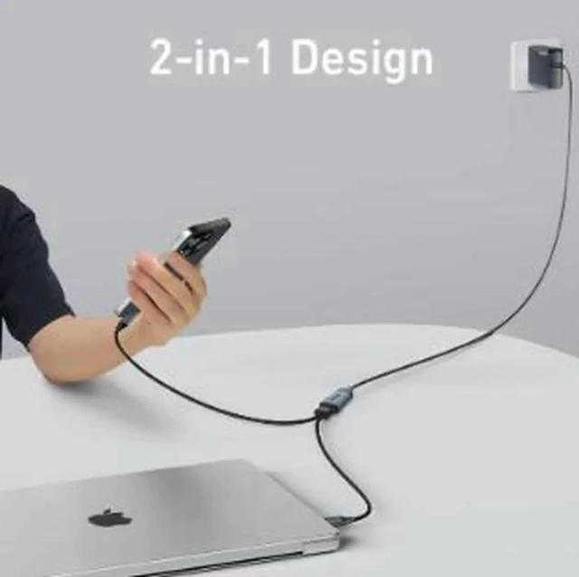 Alt view image 2 of 5 - AJMRTC USBC to Dual USBC Splitter Cable 3.9FT(1.2M),140W PD3.1 Fast Charging 1to2 TypeC Cord for MacBook Pro,MacBook Air,iPad Pro,iPhone15,Samsung Galaxy,USBC Laptops Phones Tablets