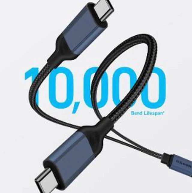 Alt view image 4 of 5 - AJMRTC USBC to Dual USBC Splitter Cable 3.9FT(1.2M),140W PD3.1 Fast Charging 1to2 TypeC Cord for MacBook Pro,MacBook Air,iPad Pro,iPhone15,Samsung Galaxy,USBC Laptops Phones Tablets