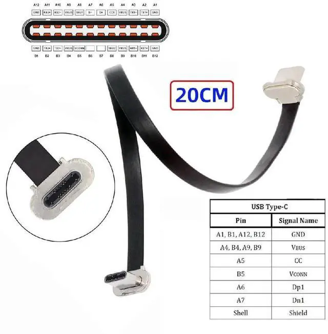 Alt view image 5 of 7 - AJMRTC 20cm(7.87 Inch) Angled Short USBC to USBC Cable Black,Ultra Slim Flat USB2.0 480Mbps Data 65W PD Fast Charging Cord for Laptops,Tablets,Android USBC Smartphones