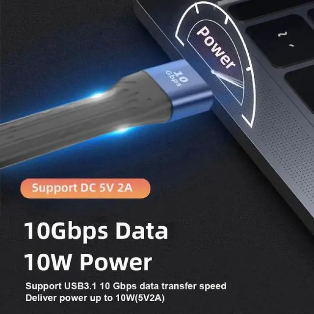 Alt view image 2 of 7 - AJMRTC 13cm FPC Flat Slim OTG Extension Cable,USB3.1 TypeC Female to USB3.0 TypeA Female 10Gbps HighSpeed Data Cord for Laptops,Smartphones,USBC Peripheral Connection