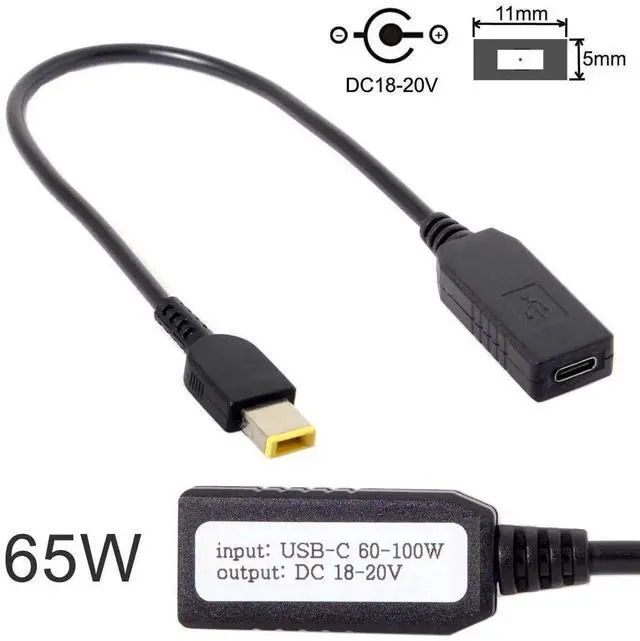 Alt view image 7 of 7 - AJMRTC USB3.1 TypeC to Rectangle 11.0x4.5mm PD Trigger Emulator Charging Cable,PD Decoy Power Cord for Lenovo ThinkPad X1 Carbon and Laptops with 11.0×4.5mm Rectangle Power Jack