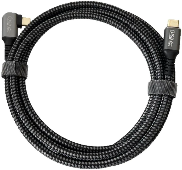 Alt view image 4 of 6 - AJMRTC 6.6FT (2M) RightAngle USB4 TypeC to TypeC Cable,240W PD3.1 Fast Charging,20Gbps Data Transfer,8K Video Cord for USBC Laptops,Monitors,Docking Stations & External SSDs
