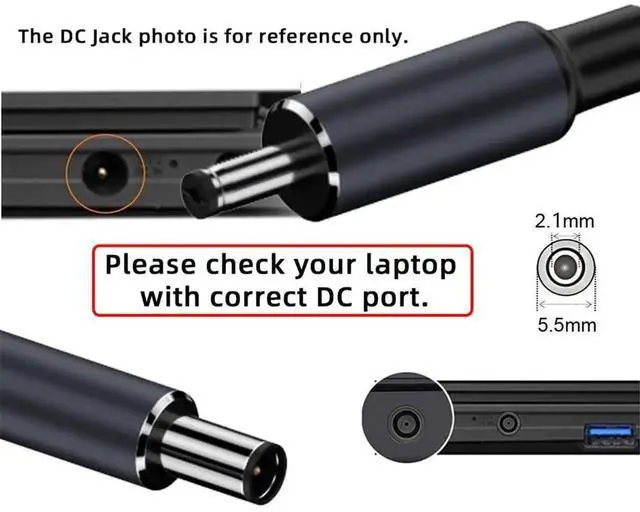 Alt view image 6 of 7 - AJMRTC USBC PD Trigger Emulator Cable,TypeC Input to DC 20V 5.5×2.1mm Barrel Output Power Cord,Support 65W140W PD Decoy Charging for DC Jack Laptops and Notebooks