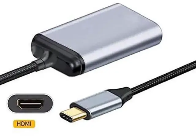 Alt view image 2 of 6 - AJMRTC USBC to HDMI Cable Adapter,4K@60Hz 1080P HDTV Video Output Cord,DPAlt Mode Converter for USBC Laptops,Tablets,Smartphones for Monitor,TV and Projector Display