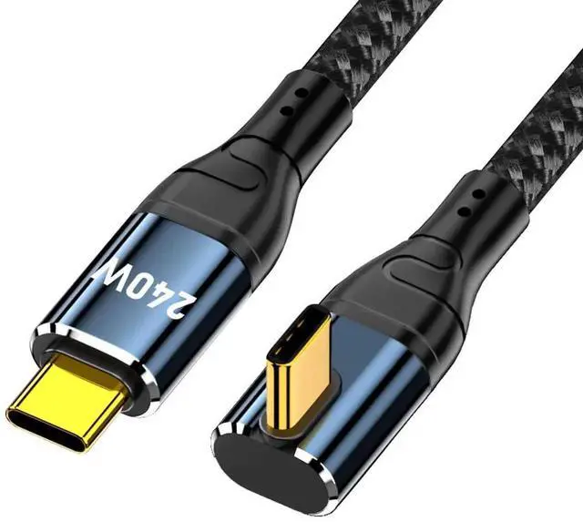 Main image of AJMRTC 100cm LowProfile 90Degree Angled TypeC Male to Male Cable,240W PD Fast Charging 480Mbps USB2.0 Data Cable,Support 48V 5A for Laptops,Tablets and USBC PowerSupply Devices