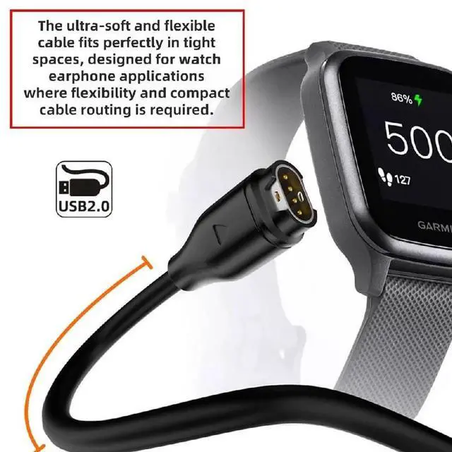Alt view image 4 of 7 - AJMRTC 2Pcs Magnetic Charging Cable, USBA & USBC to 2Pin 4Pin Combo Smart Watch Earphone Charger Cord, Replacement Magnetic Charging Cable for Garmin, Shokz Headphones & Wearable Devices