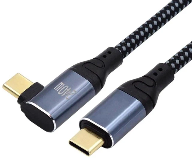 Alt view image 7 of 7 - AJMRTC 100CM LeftRight 90Degree Angled USBC Cable, 240W 48V 5A PD Fast Charging, 480Mbps Data Speed, Backward Compatible with USB2.0 100W for Laptop, Tablet and USBC Compatible Devices