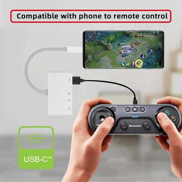 Alt view image 3 of 7 - AJMRTC 4in1 USBC Card Reader Adapter, USB2.0 TypeC to TF Micro SD, SDXC, USBA Female Port, 27W PD PassThrough Charging for Laptop, Tablet, Smartphone and USBC Compatible Devices