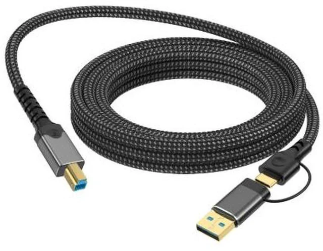 Main image of AJMRTC 9.8FT USB 3.0 Printer Cable, USBA Male to USBB Male Data Cord, 5Gbps HighSpeed Transfer for Printer, Scanner, External Hard Drive, Audio Interface and USBB Compatible Desktop Peripherals