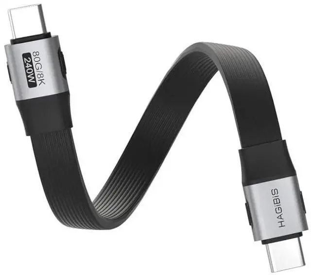 Main image of AJMRTC 0.66FT USB4 V2.0 USBC Cable, 80Gbps Data, 240W PD Fast Charging, 8K@60Hz Video, Compatible with Thunderbolt 5/4 for iPhone 17 16 15 Pro Max, iPad and External SSD