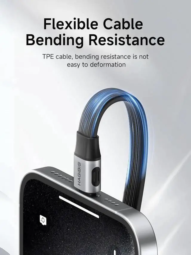 Alt view image 7 of 7 - AJMRTC 0.66FT USB4 V2.0 USBC Cable, 80Gbps Data, 240W PD Fast Charging, 8K@60Hz Video, Compatible with Thunderbolt 5/4 for iPhone 17 16 15 Pro Max, iPad and External SSD