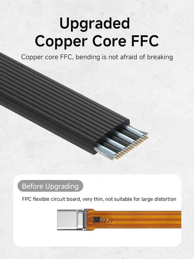 Alt view image 3 of 7 - AJMRTC 0.66FT USB4 V2.0 USBC Cable, 80Gbps Data, 240W PD Fast Charging, 8K@60Hz Video, Compatible with Thunderbolt 5/4 for iPhone 17 16 15 Pro Max, iPad and External SSD