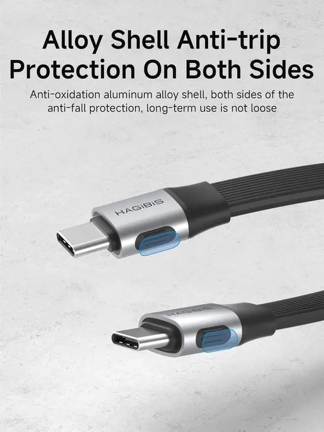 Alt view image 6 of 7 - AJMRTC 0.66FT USB4 V2.0 USBC Cable, 80Gbps Data, 240W PD Fast Charging, 8K@60Hz Video, Compatible with Thunderbolt 5/4 for iPhone 17 16 15 Pro Max, iPad and External SSD