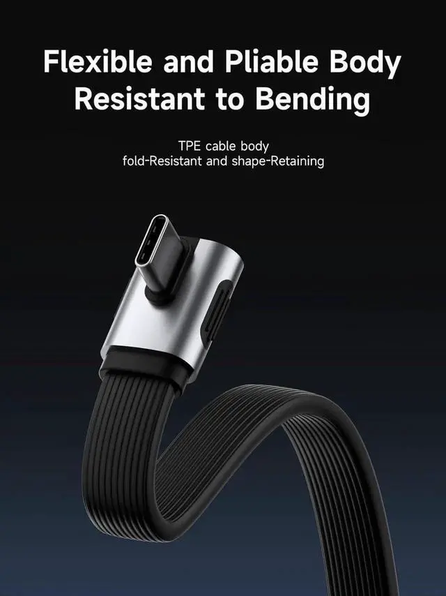 Alt view image 5 of 7 - AJMRTC 0.8FT Vertical 90Degree USB4 V2.0 Short USBC Cable, 80Gbps Data, 240W PD Charging, 8K@60Hz Video, Compatible with Thunderbolt 5/4 for iPhone 17 16 15 Pro Max, iPad Pro