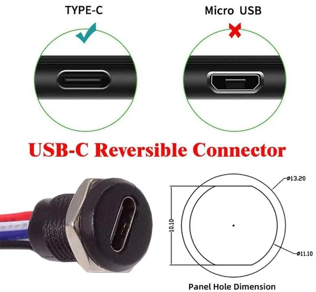 Alt view image 5 of 7 - AJMRTC 5Pcs/Set TypeC Female Socket to 6Pin Header Cable 2.0mm Pitch Panel Mount,DC 5V20V PD Power DIY OEM Cable for Electronic Project,Prototype Circuit Board Repair
