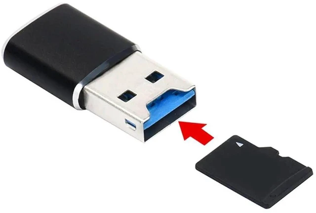 Alt view image 2 of 7 - AJMRTC USB3.0 Micro SD TF SDXC Card Reader with Micro USB & USBC OTG Adapter,2in1 Memory Card Reader for Smartphones,Tablets,Laptops,PC,Supports TF MicroSD SDXC Cards