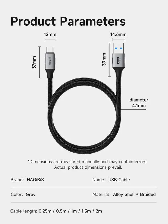 Alt view image 4 of 7 - AJMRTC USBA to USBC Cable 4.9FT,USB3.2 Gen2 10Gbps Data 60W 20V/3A Fast Charging CarPlay Cord for iPhone 17 16 Pro Max,Galaxy S25 Ultra S25+,MacBook Pro,iPad USBC Devices