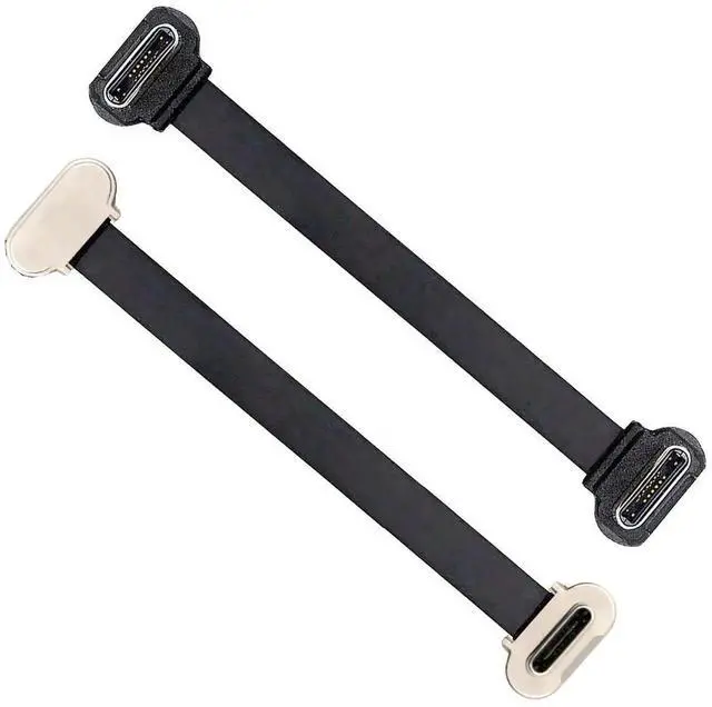 Main image of AJMRTC 2Pack Angled USBC to USBC Cable,Ultra Slim Flat USB2.0 Cord,65W PD Fast Charging for Laptops,Tablets,Smartphones,LowProfile Flat Cable for Narrow Space Wiring