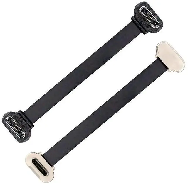 Alt view image 2 of 3 - AJMRTC 2Pack Angled USBC to USBC Cable,Ultra Slim Flat USB2.0 Cord,65W PD Fast Charging for Laptops,Tablets,Smartphones,LowProfile Flat Cable for Narrow Space Wiring