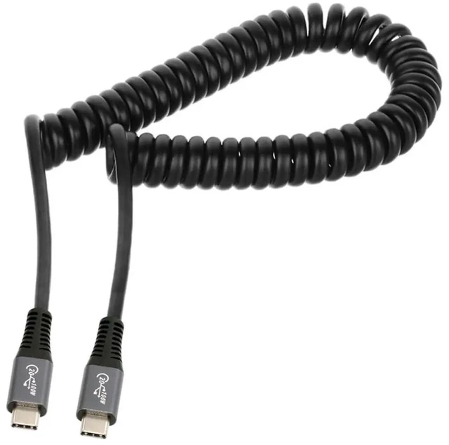 Main image of AJMRTC 1.8M Coiled Stretch USB4 TypeC Male to Male Cable,20Gbps 100W PD Fast Charging 8K Video Cord,Retractable Spring Cable for Laptop,Keyboard,Tablet,Portable USBC Devices