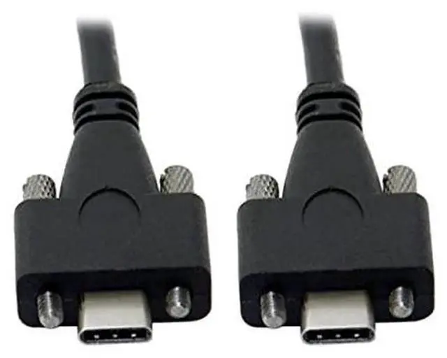 Alt view image 3 of 7 - AJMRTC 200cm Dual M2 ThumbscrewLocking USBC to Locking USBC Cable,USB3.1 Gen2 10Gbps PanelMount TypeC Data Cord,ScrewLocked AntiDrop for Industrial Camera,Desktop Panel Equipment