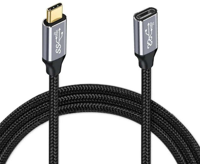Main image of AJMRTC 300cm USBC Male to Female Extension Cable,USB3.1 Gen2 10Gbps 100W PD PassThrough Charging Data Cord with Protective Sleeve for Laptops,Smartphones,USBC Peripherals