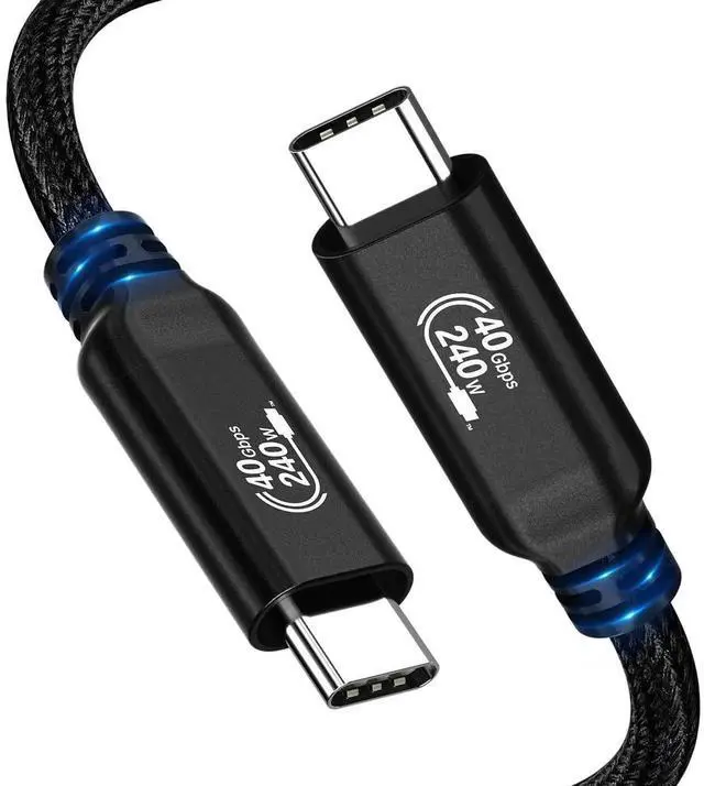 Main image of AJMRTC 2M(6.6FT) Braided USB4 USBC Cable,80Gbps Thunderbolt 4/5 Compatible,120Gbps Boost Mode,Dual 8K / Dual 4K@60Hz Video,40Gbps Data Cord for Docking Station,External SSD,Laptops