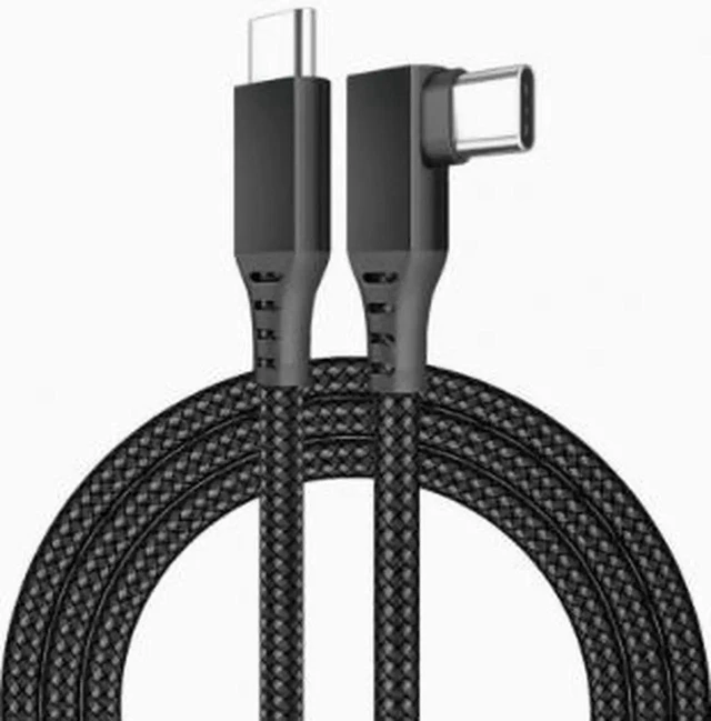 Main image of AJMRTC 5M(16FT) RightAngle USBC VR Link Cable for Quest 2/3,60W PD Fast Charging 5Gbps HighSpeed Data Sync Cord,Stable Streaming for PC VR Gaming Headset