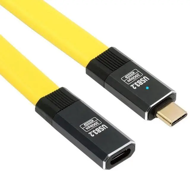 Main image of AJMRTC 80cm Flat Slim FPC USB4 Male to Female Extension Cable,20Gbps 100W PD Charging,8K 5K Video Output,USB4.0 TypeC Extender Cord Compatible with Thunderbolt 3/4 for Laptops,SSD,Docking Hub