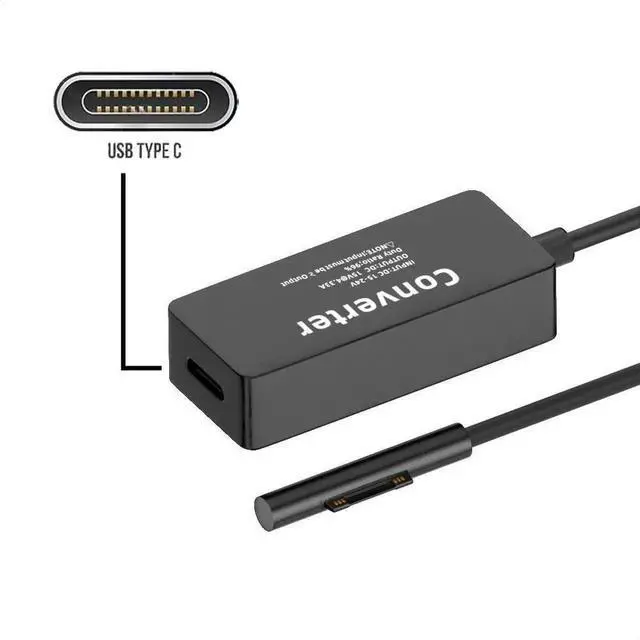 Alt view image 6 of 7 - AJMRTC USBC Female to Microsoft Surface Pro 39 / Book Pro Charging Cable,65W 15V DC Power Cord,USBC PD Power Supply Adapter Cable for Surface Pro3 Pro4 Pro5 Pro6 Pro7 Pro8 Pro9 Book Pro