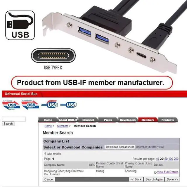 Alt view image 3 of 7 - AJMRTC PCIE Back Panel I/O Bracket, Motherboard 19/20Pin & TypeE to Dual USBC Female & USB3.0 Female,10Gbps & 5Gbps Speed,Internal Header Extension Cable for Desktop PC Rear Chassis