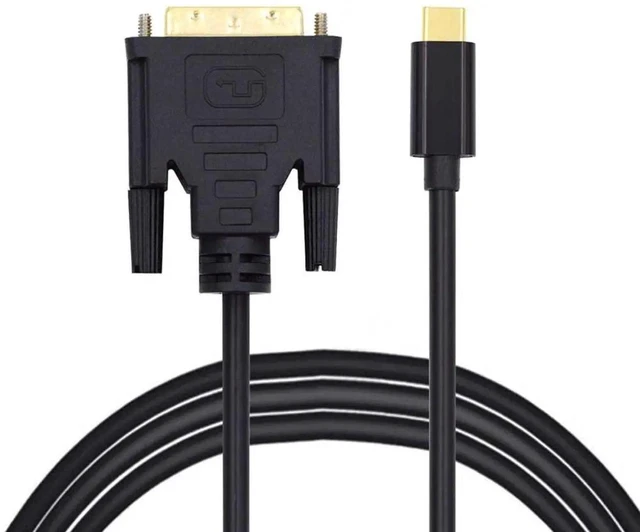Main image of AJMRTC 1.8m USBC Source to DVI Male Monitor Cable,USB3.1 TypeC to DVI Video Cord,1080P@60Hz Resolution for Laptop,Notebook Connecting to DVI Display Projector