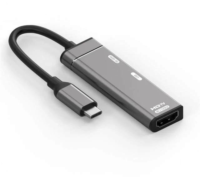 Main image of AJMRTC USBC to HDMI Multiport Adapter, 4K@120Hz HDTV Converter with USB3.0 OTG Port & 100W PD Female Charging Port, TypeC Multiport Hub for Laptops, Phones, Tablets, HD Displays