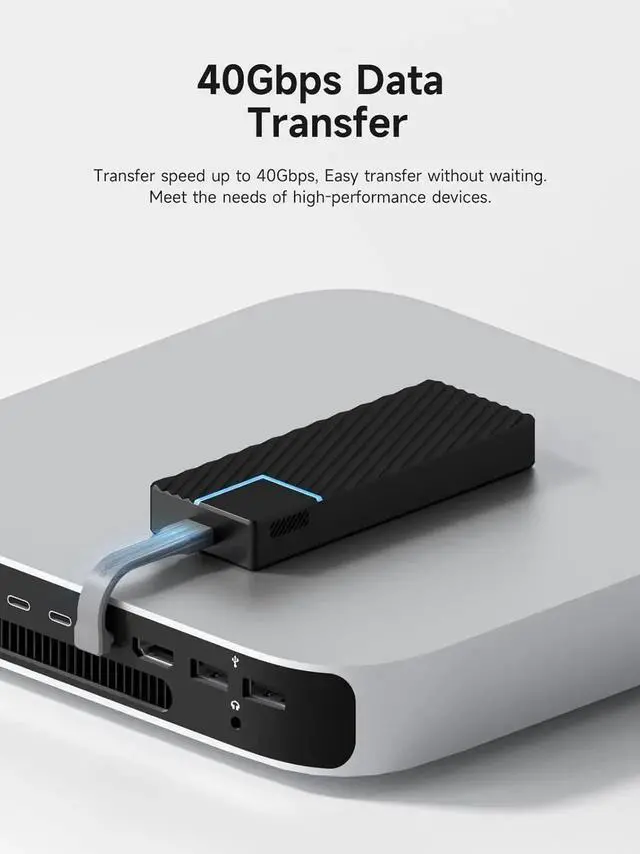Alt view image 6 of 7 - AJMRTC UType Short USB4 USBC Cable 7cm(UC4MC7cm), 240W Fast Charging 40Gbps Data 8K@60Hz Video Cord, for iPhone 17 16 15 Pro Max, iPad, Thunderbolt 4/3, Hub, External SSD