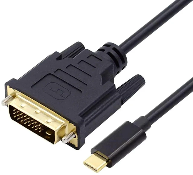 Main image of AJMRTC USBC to DVI Cable 1.8M, USB3.1 TypeC Male Source to DVID Male 1080P@60Hz Video Cord for Laptop, Connect USBC Host to DVI Monitor Display, DP Alt Mode Required