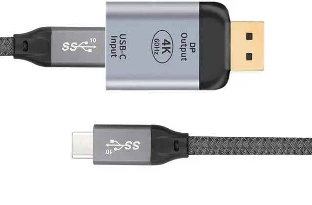 Alt view image 6 of 7 - AJMRTC USBC Female Source to DP Sink Adapter Cable, 10Gbps 4K@60Hz 1080P HDTV Video Converter with 100W PD PassThrough, for Laptops, Tablets, Smartphones, DP Display, DP Alt Mode Required