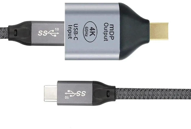 Alt view image 7 of 7 - AJMRTC USBC Female Source to Mini DisplayPort Sink Adapter Cable, 10Gbps Bandwidth 100W PD PassThrough, 4K@60Hz 1080P HD Video Converter for Laptops, Tablets, Smartphones, DP Alt Mode Mandatory