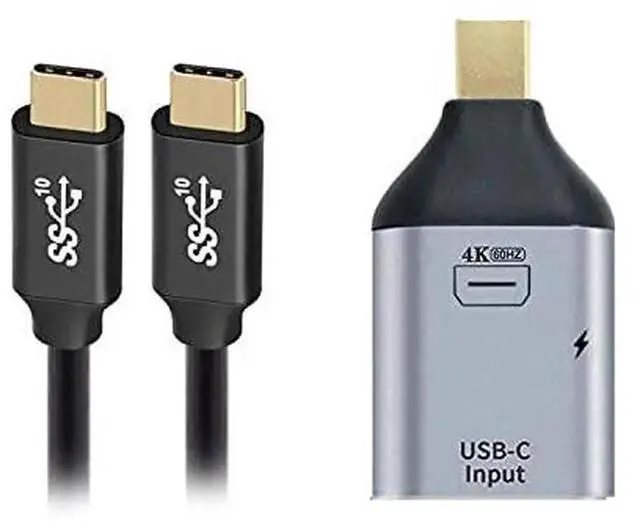 Main image of AJMRTC USBC Female Source to Mini DisplayPort Sink Adapter Cable,10Gbps 100W PD PassThrough Power,4K@60Hz 1080P HD Video Converter for Smartphones, Laptops, MiniDP Displays, DP Alt Mode Required