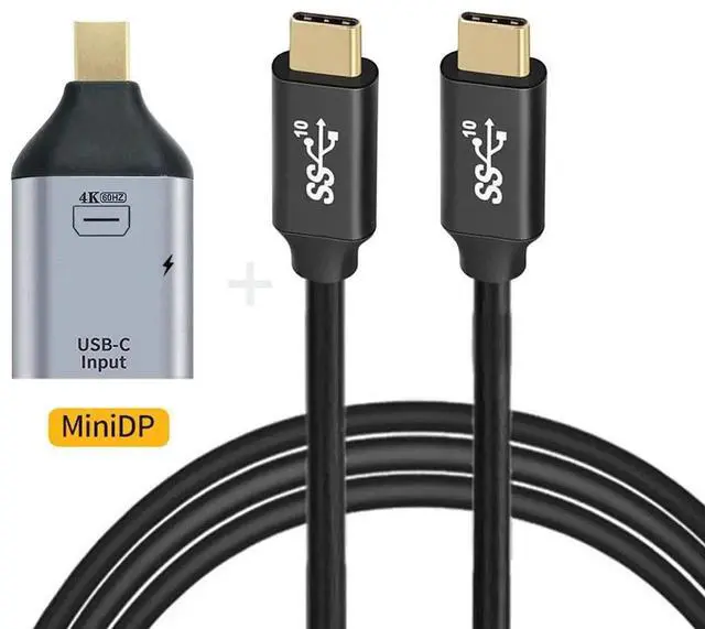 Alt view image 4 of 7 - AJMRTC USBC Female Source to Mini DisplayPort Sink Adapter Cable,10Gbps 100W PD PassThrough Power,4K@60Hz 1080P HD Video Converter for Smartphones, Laptops, MiniDP Displays, DP Alt Mode Required