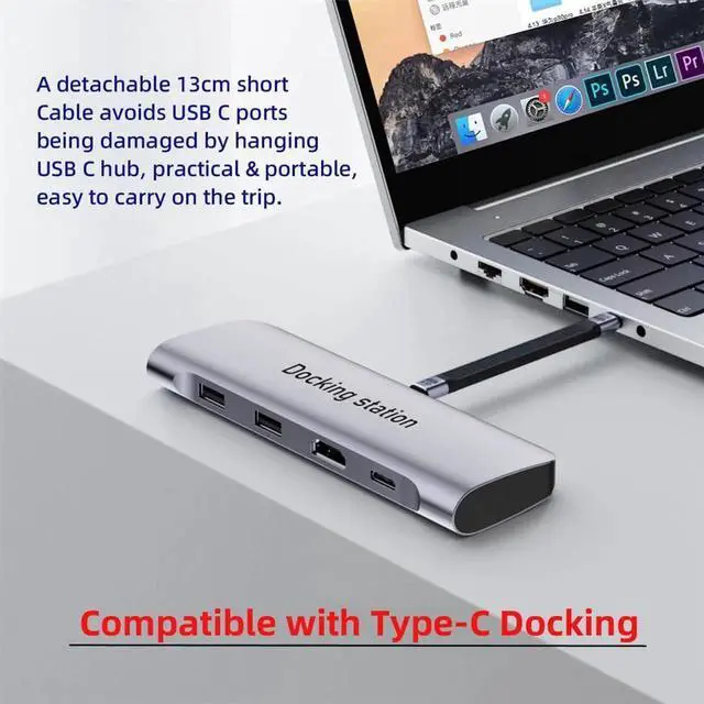 Alt view image 7 of 7 - AJMRTC Flat Slim FPC USB4 USBC Male to Male Cable 13cm, 40Gbps Data 240W PD Charging 8K Video Flexible Ribbon Cord, Compatible with Laptops, Smartphones, Docking Hubs, External SSD