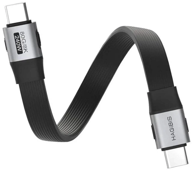 Main image of AJMRTC USB4 V2.0 USBC Cable 1.64FT, 80Gbps 240W PD Fast Charging, 8K@60Hz Video Output, Thunderbolt 5/4 Compatible for iPhone 17 16 15 Pro Max, iPad, External SSD, USBC Laptops