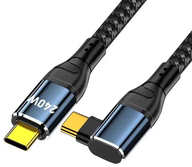 Main image of AJMRTC 200cm 90Degree LeftRight Angled USBC Cable, 240W 48V 5A Fast Charging 480Mbps Data Cord, Backward Compatible with USB2.0 100W for Laptops, Tablets, USBC Smartphones