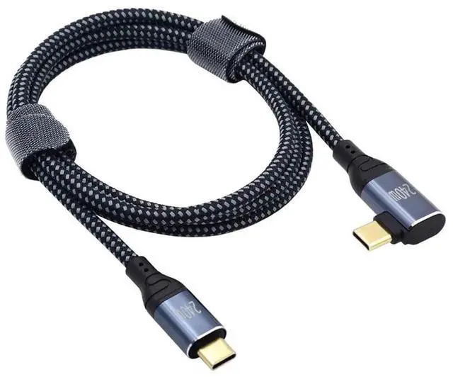 Alt view image 4 of 7 - AJMRTC 200cm 90Degree LeftRight Angled USBC Cable, 240W 48V 5A Fast Charging 480Mbps Data Cord, Backward Compatible with USB2.0 100W for Laptops, Tablets, USBC Smartphones